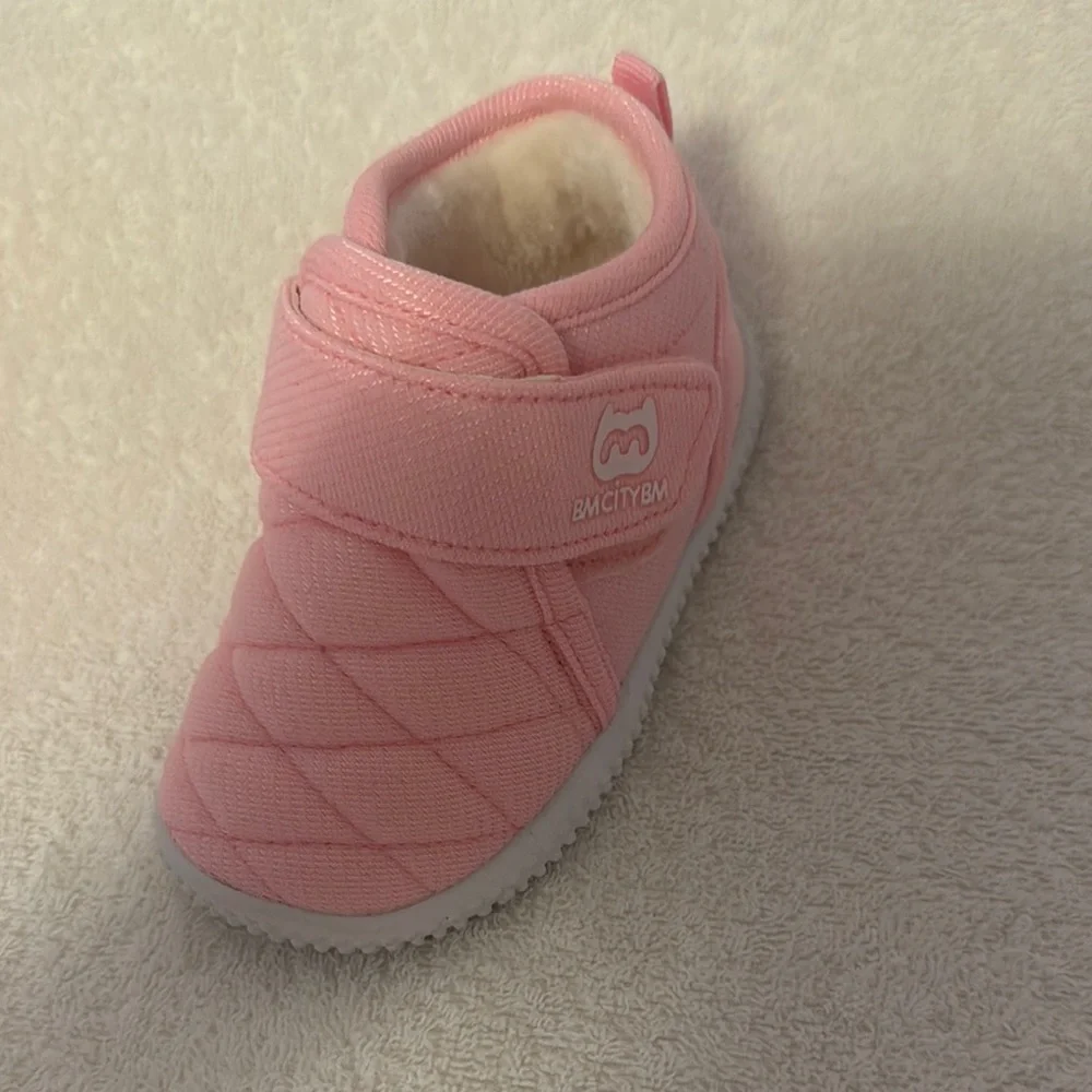 Munchkin Pink Baby Walker Shoes with Velcro Straps